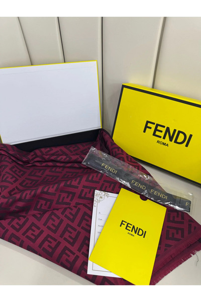 NP Full Set Boxed Imported Cashmere Silk Shawl - Claret Red
