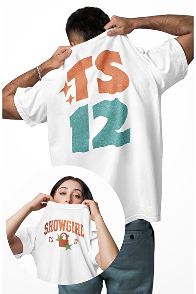 Fuddy Moda تي شيرت مطبوع على الظهر للجنسين من Showgirl TS 12، تي شيرت برقبة د...