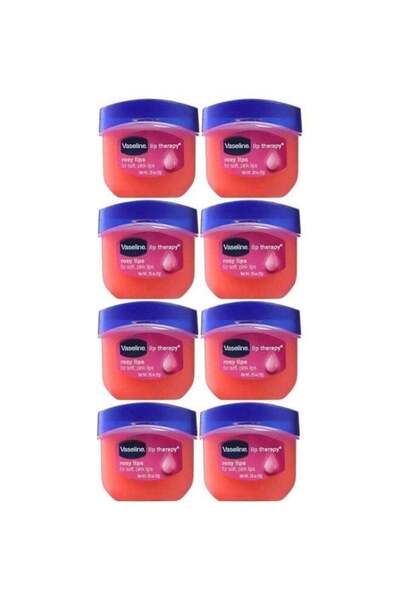 Vaseline Pack Of 8 Lip Therapy Balm Red