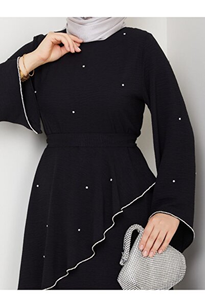 Monchoix Women's Stone Detailed Cross Casting Detailed Large Size Ayrobin Fabric Double Suit