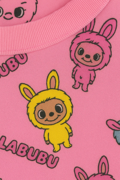 SVART WEAR Labubu Desenli Çocuk Pijama Takımı Alt Üst Sweatshirt Pantolon