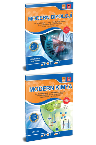 Apotemi Yayınları 2026 Apotemi Modern Biyoloji Kimya Fasikül Seti Yeni 2 Kitap