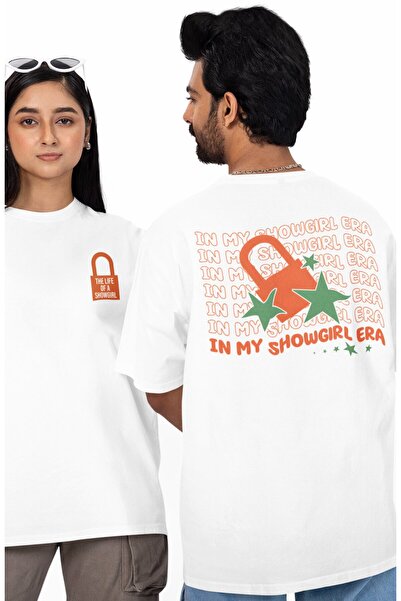 Fuddy Moda تي شيرت مطبوع على الظهر للجنسين من In My Showgirl Era، تي شيرت برق...