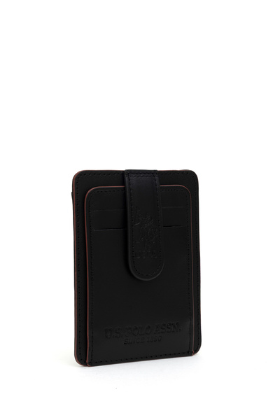 U.S. Polo Assn. Men's Black Card Holder 50314721-Vr046