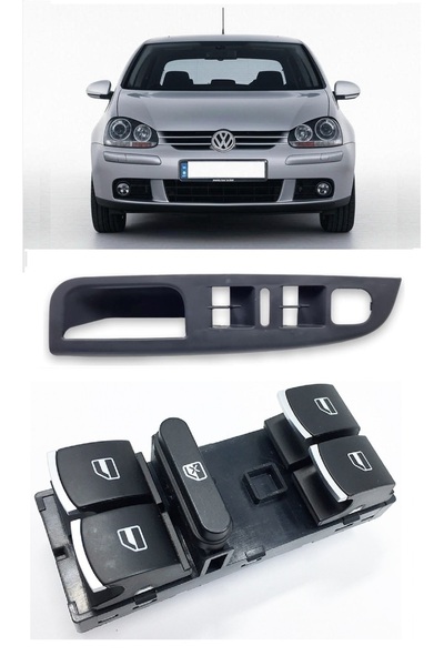 CMEPARTS Volkswagen Vw Golf 5 Mk5 2004-2008 Uyumlu Sol Ön Dörtlü Krom Cam Açm...