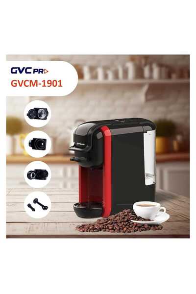 GVCPR GVC 1*3 Red Black Coffee Maker