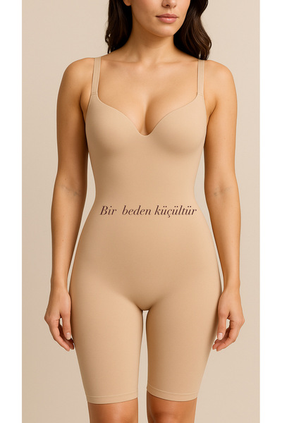 MASSİMO CALZE KADIN BOYDAN DİKİŞSİZ TOPARLAYICI KORSE VÜCUT ŞEKİLLENDİRİCİ BİR BEDEN KÜÇÜLTÜR-Sürpriz Hediyeli-