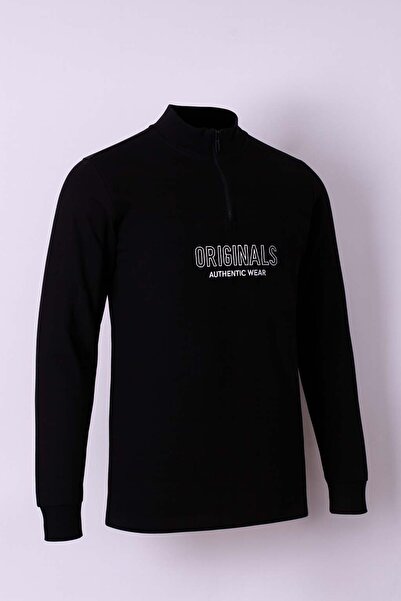 trender Μαύρο ανδρικό φούτερ