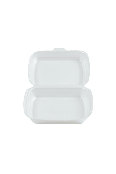 Ema Plast Köpük Tabldot Tek Gözlü Kapaklı – Tek Kullanımlık, 100 Adet | Mod23c