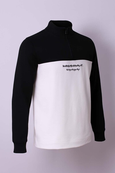 trender Μαύρο - Λευκό Ανδρικό Φούτερ Be Different