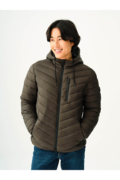 Loft Ανδρικό παλτό Regular Fit Khaki Lf2033231