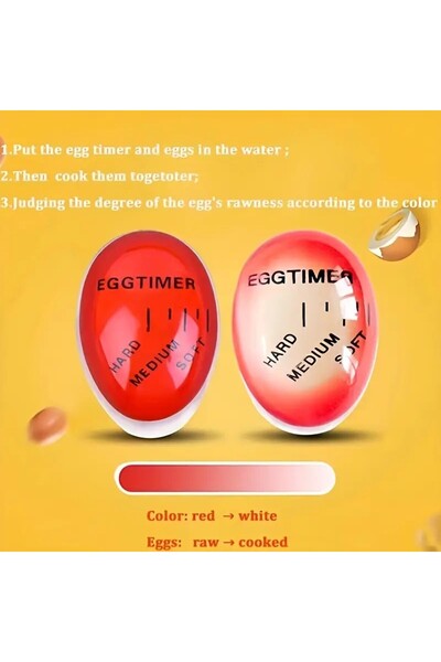 Eşya Dünyası Egg Timer Egg Timer – Rafadan, Solid and Liquid Heat Sensitive Boiling Assistant
