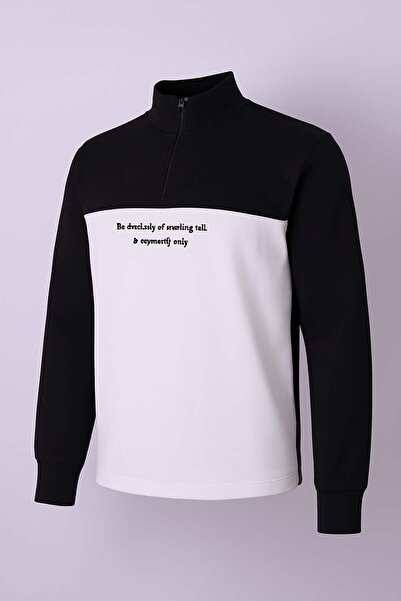trender Μαύρο - Λευκό Ανδρικό Φούτερ Be Different