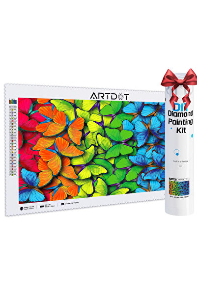 ARTDOT Set de pictură cu diamant 5D FLUTURI MULTICOLOR 33x66cm - Copy