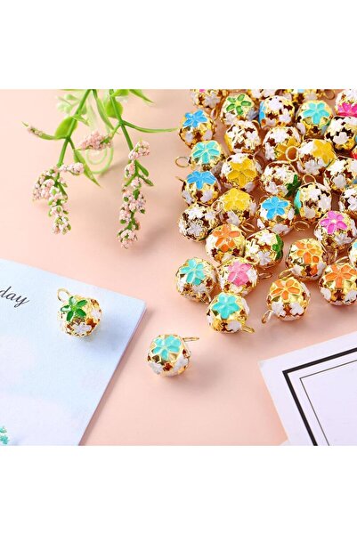 DUCK HOBY 14 Adet 10 mm Metal Çan, Charms, Boncuk, Kolye ucu , Bileklik, Süsleme, Vintage Anahtarlık Japon Çan