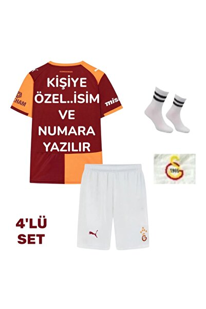 Marka Extra Gâlâtâ.sârây. Kişiye Özel İsimli 2025/2026 Yeni Sezon Sarı Kırmız...