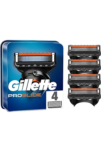 Gillette ProGlide Razor Blades, 4 Replacement Blades for Men's Wet Razors with 5 Blades