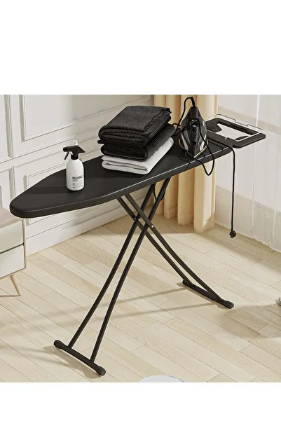 ALMUFARREJ Ironing Table with Black Heat-Resistant Cover, Size 130x46 cm