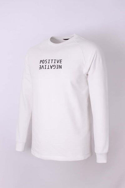 trender White Men's Sweatshirt Positive