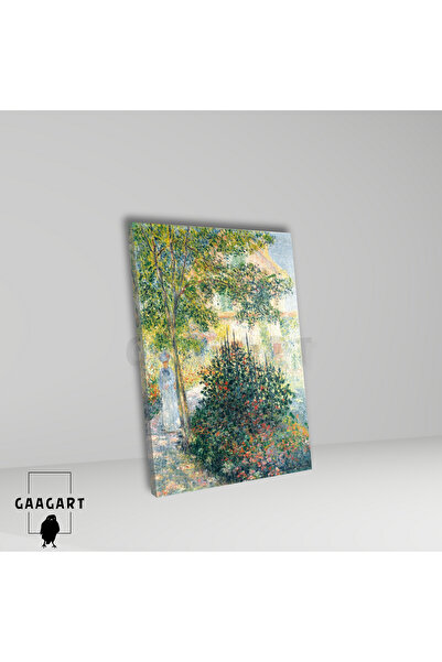 GAAGART Tekli Dikey Kanvas Tablo Ünlü Eserler Claude Monet İn The Garden At House