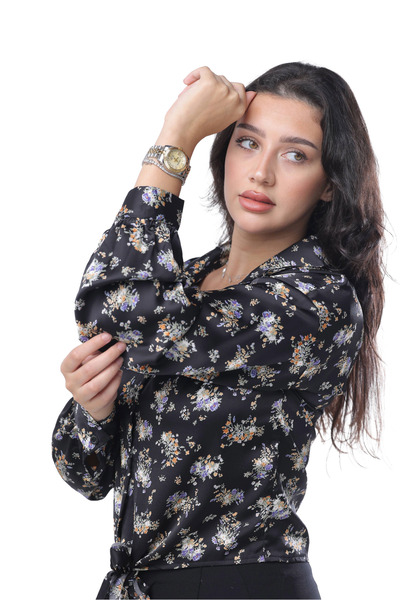 SUGA Autumn Floral Wrap Blouse