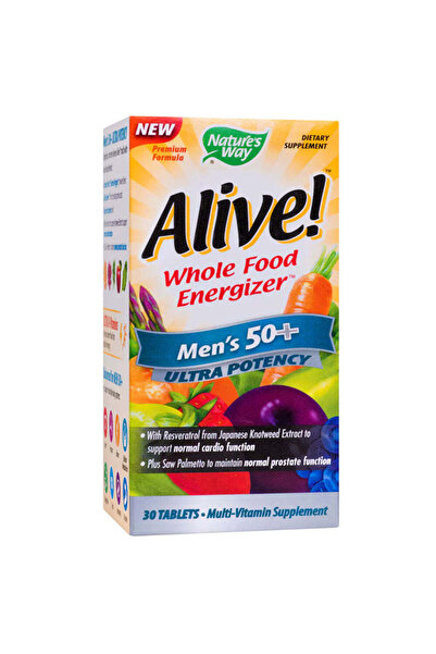 Secom Alive Once Daily Mens 50+ Ultra Nature's Way, 30 Δισκία,