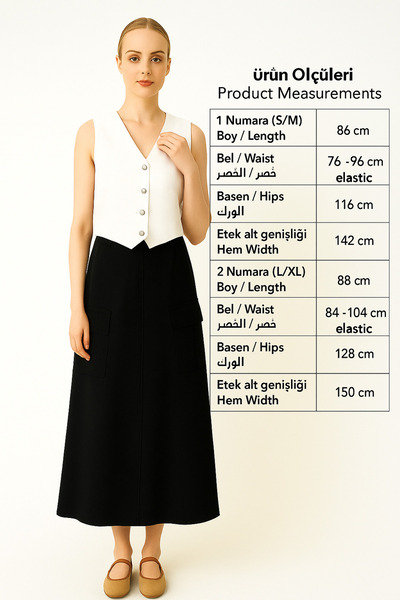 Cramp Spor Cargo Pocket Closed Slit Long Skirt