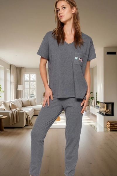 PayBuy Women's Cotton Pocket Detailed Comfortable Pajama Set Comfortable Cut Premium Quality Distinguished Material