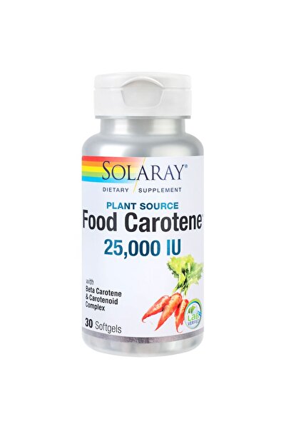 Secom Καροτίνη τροφίμων 25000UI Solaray, 30 κάψουλες,