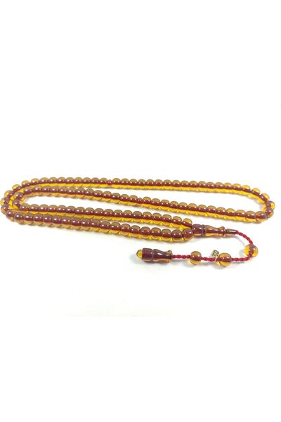 İskeçe Exclusive Muhammed Dabbas Master Workmanship Penkar Workmanship Fire-I Amber Prayer Prayer Beads Certified 8358