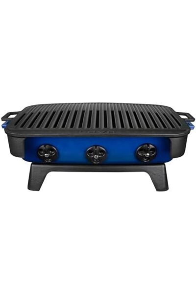 STOREMAX Döküm Mangal, Alt Stand, Gövde, Kömür Teli ve Üst Izgara Dahil, 36x45 cm, Mavi trendy 266450