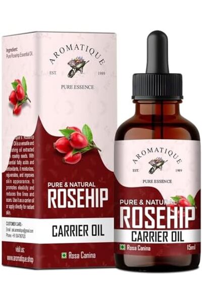 Aromatique Pure And Natural Cold Pressed Therapeutic Grade Rosehip Seed Oil (15 Ml) Red