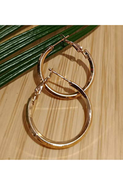 Monalisa Home أقراط دائرية فاخرة ذات لون برونزي