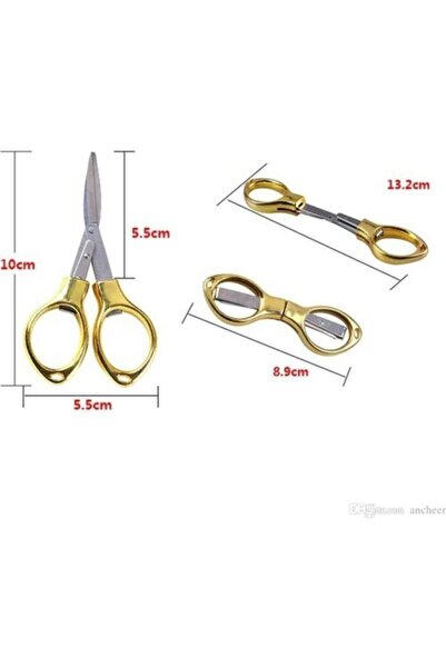 QesQin Pratik Katlanabilir Bıyık Makası – Kadın Yüz ve Bıyık Temizleme Makası Taşınabilir Seyahat Makası