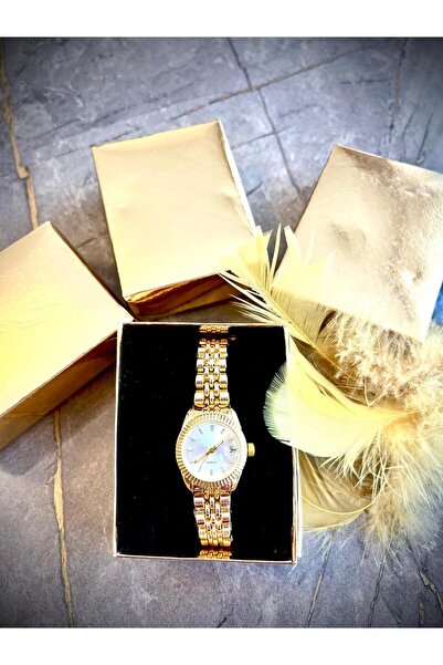 FEYSER Vintage Women's Calendar Wristwatch Retro Steel Gold Cord