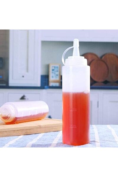 Generic 5pcs 8oz Squeeze Condiment Bottles with Cap Seasoning Dispensers 230ml