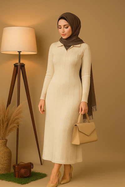 semela New Season Boydan Hair Braided Knitted Dress
