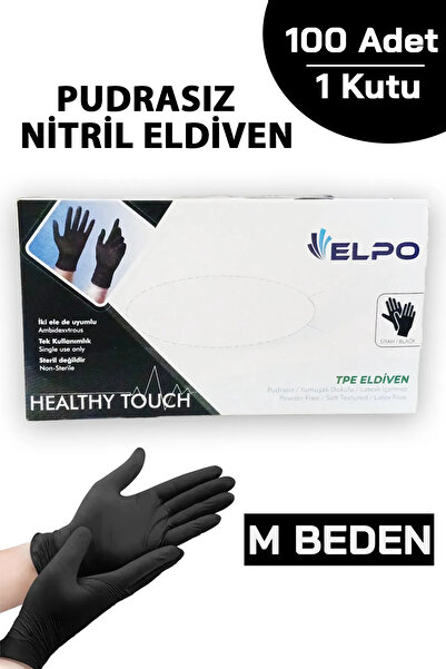 EMORFOHOME Tek Kullanımlık Pudrasız Siyah M Beden Eldiven 100’lü Burger Cafe ...