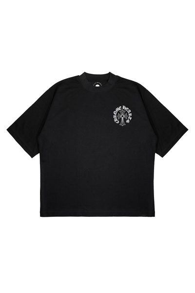 TRAGEDY Unisex Oversize Chrome Circleless Printed Boxy Fit Thick Fabric T-Shirt
