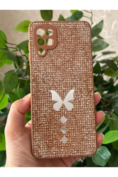 Hatreds Samsung Galaxy A12 Kılıf Kelebek Desenli Aynalı Tasarım Taşlı Silikon...