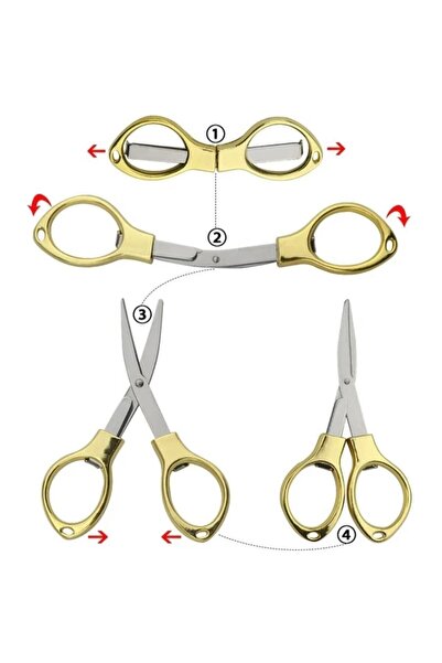 HB LİFE Pratik Katlanabilir Bıyık Makası – Kadın Yüz ve Bıyık Temizleme Makası Taşınabilir Seyahat Makası