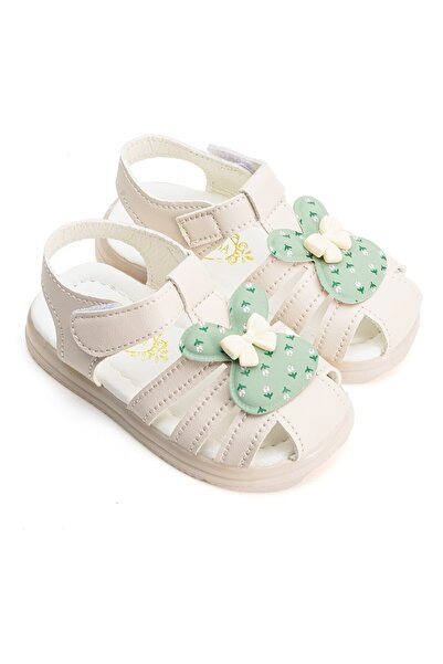 Mixbo Children's sandals Mixbo, Velcro fastening, soft insole, lights on heel, nude, 24 EU