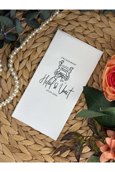 Rima Tasarım Baskılı Özel Gün Peçetesi | 20 Adet Kişiye Özel Desenli – Düğün,...