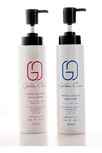 GOLDEN OASIS Daily Hair Care Set After Protein and Keratin - Shampoo 400ml and Conditioner 400ml