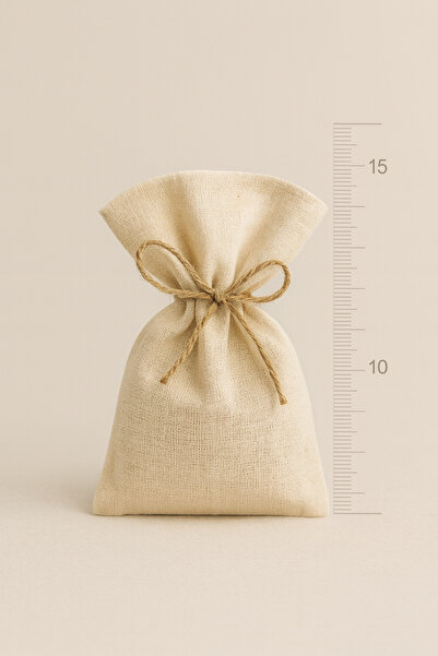 MEKİK BUTİK 30 adet 10x15 adet natural keten çok amaçlı bez kese - lavanta kesesi - sabun kesesi - bez poşet