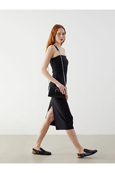 LC Waikiki New Season from Güli̇s Gi̇yi̇m Black Women's Strapless Neck Straig...