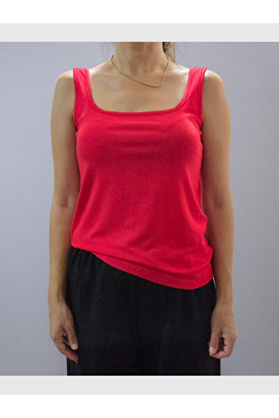 MODA Women's Thick Strap Front Back Square Neck Comfortable Fit Viscose Tank Top