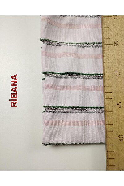Kumaş Parça 8 ШТУК РІБАНА Порошок рожевого кольору (Ширина 95 см x Довжина 5 см)