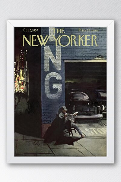 Saturn Pictură înrămată The New Yorker 5 octombrie 1957 - Pictură Garaj auto