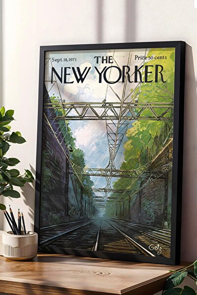 Saturn Tabloul înrămat The New Yorker 18 septembrie 1971 - Tabloul șinelor fe...